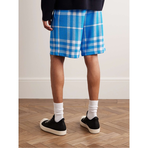 버버리 버버리 BURBERRY Straight-Leg Checked Wool and Silk-Blend Shorts 1647597306245464