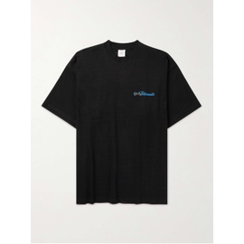 베트멍 VETEMENTS Oversized Logo-Print Cotton-Jersey T-Shirt 1647597306308032