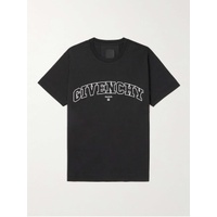 지방시 GIVENCHY Logo-Embroidered Cotton-Jersey T-Shirt 1647597306319678