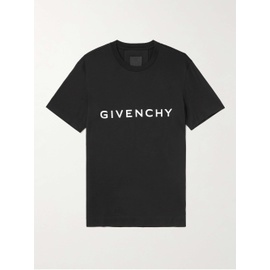 지방시 GIVENCHY Archetype Logo-Print Cotton-Jersey T-Shirt 1647597306319815