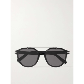 디올 DIOR EYEWEAR DiorBlackSuit RI Round-Frame Acetate and Silver-Tone Sunglasses 1647597306683477