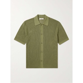MR P. Cutaway-Collar Crochet-Knit Cotton Shirt 1647597307256451