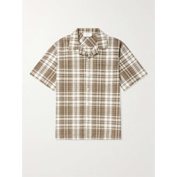 MR P. Camp-Collar Checked Textured-Cotton Shirt 1647597307283359