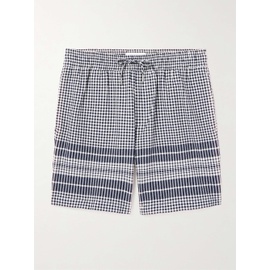 MR P. Straight-Leg Gingham Cotton-Blend Seersucker Drawstring Shorts 1647597307289925