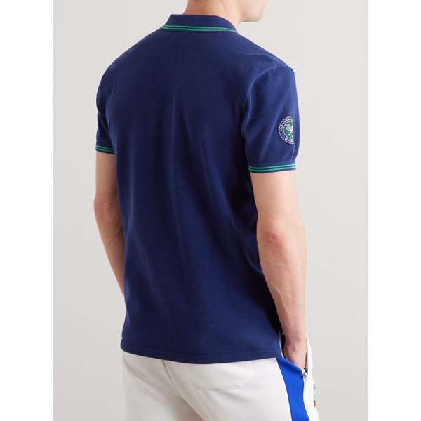 폴로랄프로렌 폴로 랄프 로렌 Polo RALPH LAUREN Wimbledon Logo-Embroidered Appliqued Cotton-Pique Polo Shirt 1647597307407938