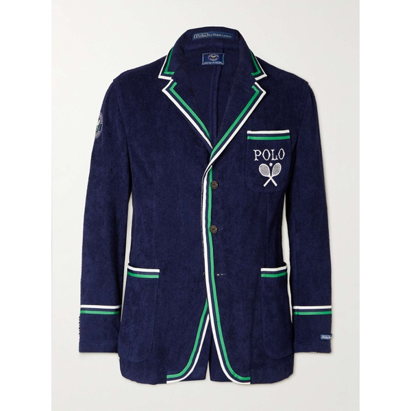 폴로랄프로렌 폴로 랄프 로렌 POLO RALPH LAUREN Wimbledon Appliqued Logo-Embroidered Wool and Linen-Blend Terry Blazer 1647597307407966