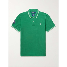 폴로 랄프 로렌 Polo RALPH LAUREN Wimbledon Logo-Embroidered Appliqued Cotton-Pique Polo Shirt 1647597307407985