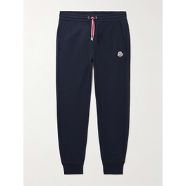몽클레어 MONCLER Tapered Logo-Appliqued Cotton-Jersey Sweatpants 1647597307463358