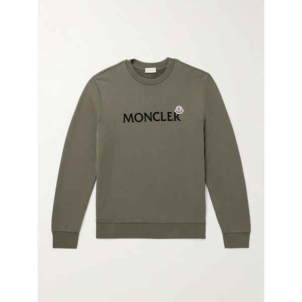 몽클레어 몽클레어 MONCLER Appliqued Logo-Flocked Cotton-Jersey Sweatshirt 1647597307463541