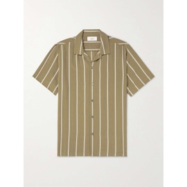 MR P. Michael Camp-Collar Striped Lyocell Shirt 1647597307476043