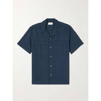 MR P. Michael Convertible-Collar Garment-Dyed Cotton and Linen-Blend Twill Shirt 1647597307476047