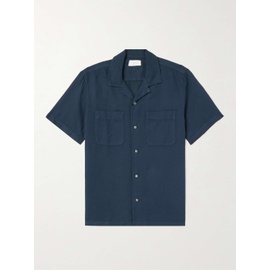 MR P. Michael Convertible-Collar Garment-Dyed Cotton and Linen-Blend Twill Shirt 1647597307476047