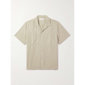 MR P. Michael Convertible-Collar Garment-Dyed Cotton and Linen-Blend Twill Shirt 1647597307476054