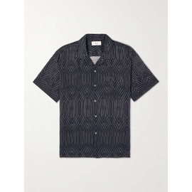MR P. Camp-Collar Printed Linen and Cotton-Blend Shirt 1647597307476071
