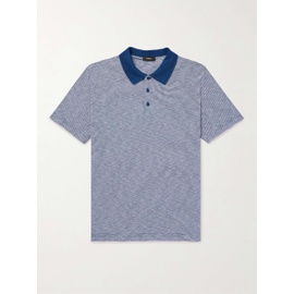 띠어리 THEORY Bron Striped Cotton-Jersey Polo Shirt 1647597307628348