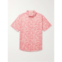 FAHERTY Playa Button-Down Collar Floral-Print Organic Cotton-Blend Shirt 1647597307641760