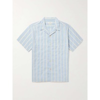 OLIVER SPENCER Havana Camp-Collar Striped Cotton and Linen-Blend Shirt 1647597307683204