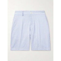 SAVE KHAKI UNITED Straight-Leg Striped Cotton-Seersucker Shorts 1647597307978564