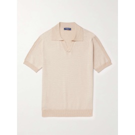 FRESCOBOL CARIOCA Rino Birdseye Cotton and Silk-Blend Polo Shirt 1647597308106740