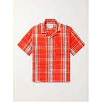 CORRIDOR Camp-Collar Checked Cotton Shirt 1647597308233344