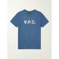 아페쎄 A.P.C. Logo-Flocked Cotton-Jersey T-Shirt 1647597308377590