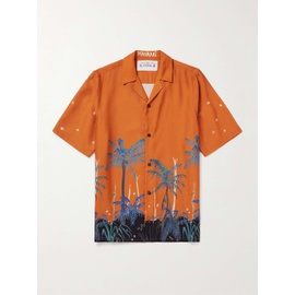 MANAAKI Mana Camp-Collar Printed Lyocell and Linen-Blend Shirt 1647597308632049