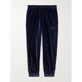 와코마리아 WACKO MARIA Straight-Leg Embroidered Leopard-Print Cotton-Velvet Sweatpants 1647597308786356