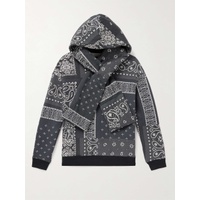 KAPITAL Tie-Detailed Quilted Bandana-Print Cotton-Jersey Hoodie 1647597309323321