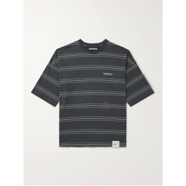 네이버후드상판 NEIGHBORHOOD Oversized Logo-Embroidered Striped Cotton-Jersey T-Shirt 1647597309354287