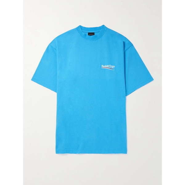 발렌시아가 발렌시아가 BALENCIAGA Oversized Logo-Print Cotton-Jersey T-Shirt 1647597309528758