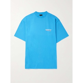 발렌시아가 BALENCIAGA Oversized Logo-Print Cotton-Jersey T-Shirt 1647597309528758
