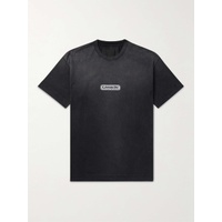 지방시 GIVENCHY Distressed Logo-Print Cotton-Jersey T-Shirt 1647597309942975
