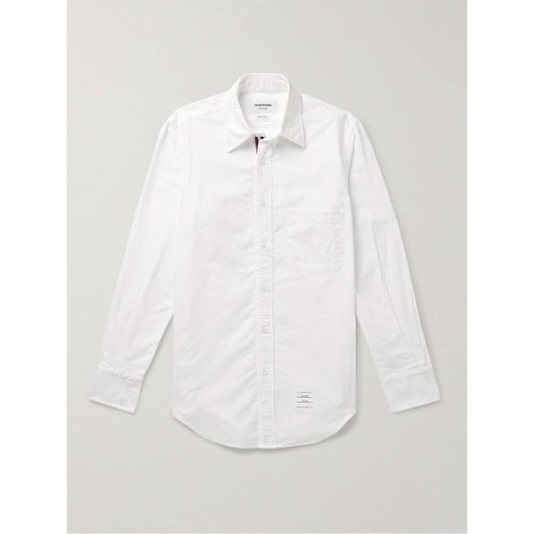 톰브라운 톰브라운 THOM BROWNE Slim-Fit Button-Down Collar Logo-Appliqued Cotton Oxford Shirt 1647597309955717