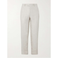 FAVOURBROOK Dawlish Windsor Straight-Leg Herringbone Linen Suit Trousers 1647597309989907