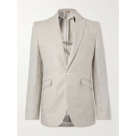 FAVOURBROOK Dawlish Ebury Slim-Fit Herringbone Linen Suit Jacket 1647597309989924