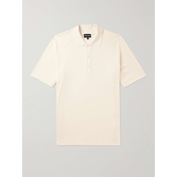 아르마니 조르지오 아르마니 GIORGIO ARMANI Cotton and Cashmere-Blend Pique Polo Shirt 1647597310047662