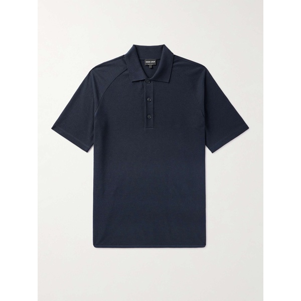 아르마니 조르지오 아르마니 GIORGIO ARMANI Cotton and Cashmere-Blend Pique Polo Shirt 1647597310047663