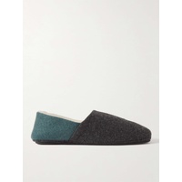 MR P. Fleece-Lined Two-Tone Recycled-Felt Slippers 1647597310185868