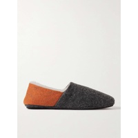 MR P. Fleece-Lined Two-Tone Recycled-Felt Slippers 1647597310185872