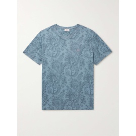 에트로 ETRO Logo-Embroidered Paisley-Print Cotton-Jersey T-Shirt 1647597310454688