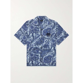 에트로 ETRO Convertible-Collar Logo-Embroidered Printed Cotton-Voile Shirt 1647597310454711