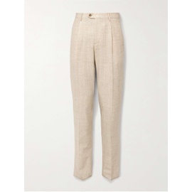 에트로 ETRO Slim-Fit Pleated Checked Alpaca-Blend Suit Trousers 1647597310460940