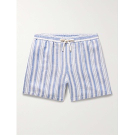 로로 피아나 LORO PIANA Bermuda Bay Straight-Leg Striped Linen Drawstring Shorts 1647597310659116