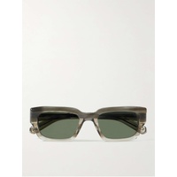 MR LEIGHT Maverick S Rectangular-Frame Acetate and Gunmetal-Tone Sunglasses 1647597311319094