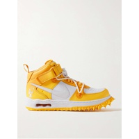NIKE + 오프화이트 Off-White Air Force 1 Mid Two-Tone Leather High-Top Sneakers 1647597311480911