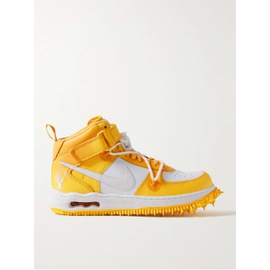 NIKE + 오프화이트 Off-White Air Force 1 Mid Two-Tone Leather High-Top Sneakers 1647597311480911