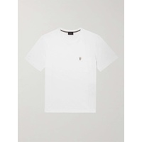 브리오니 BRIONI Logo-Embossed Leather-Trimmed Cotton-Jersey T-Shirt 1647597314011898
