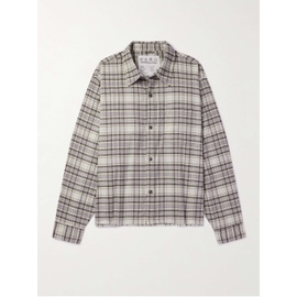 엠에프펜 MFPEN Priority Checked Cotton and Cashmere-Blend Flannel Shirt 1647597314073786