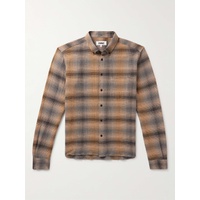 YMC Dean Button-Down Collar Checked Cotton-Blend Seersucker Shirt 1647597314214855