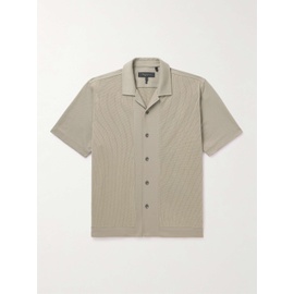래그 앤 본 RAG & BONE Avery Camp-Collar Honeycomb-Knit Cotton Shirt 1647597314308158
